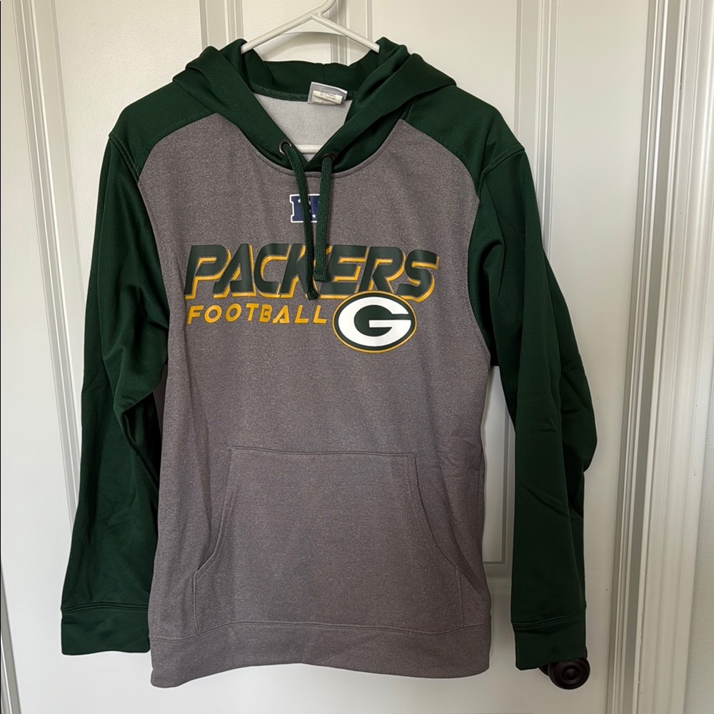 Green Bay Packers Green and Gray Hoodie